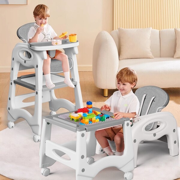 TRUCK FURNITURE CHILD STOOL ① 8 in 1 Baby High Chair Kids Stool Table Chair Set - On Sale