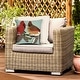 preview thumbnail 4 of 10, Liora Manne Frontporch Cardinals Indoor/Outdoor Pillow Sky 18" Square