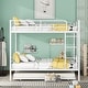 preview thumbnail 37 of 95, Metal Bunk Bed with Trundle Ladder High Guardrail Heavy-Duty Steel Loft Bed Frame with Safety Rail Able to Split