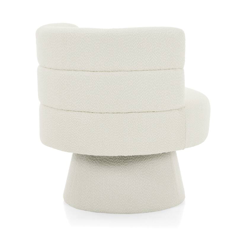 Contemporary 360° Swivel Chair, Boucle Swivel Accent Chair, Ideal for Living Room, Bedroom & Home Office