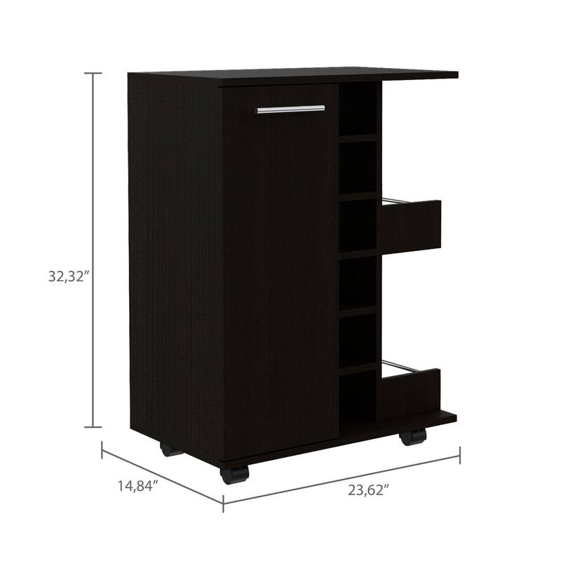 Bar Cart Wells, Four Casters