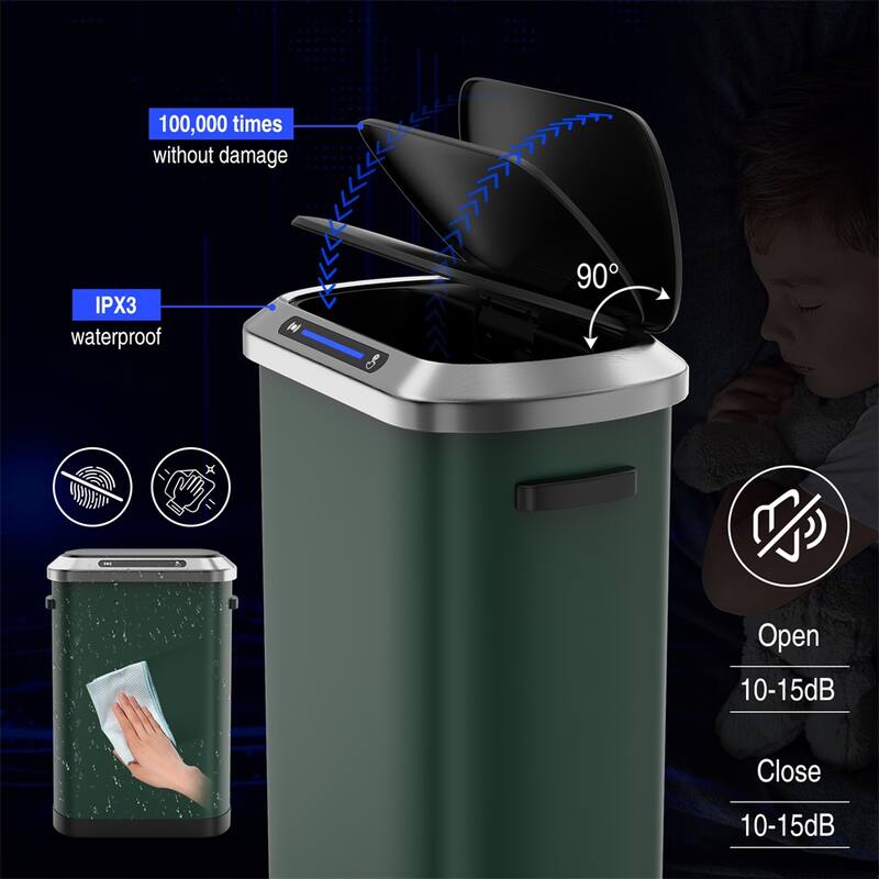 50L Smart automatic Trash Cans - Full Intelligent Sensor