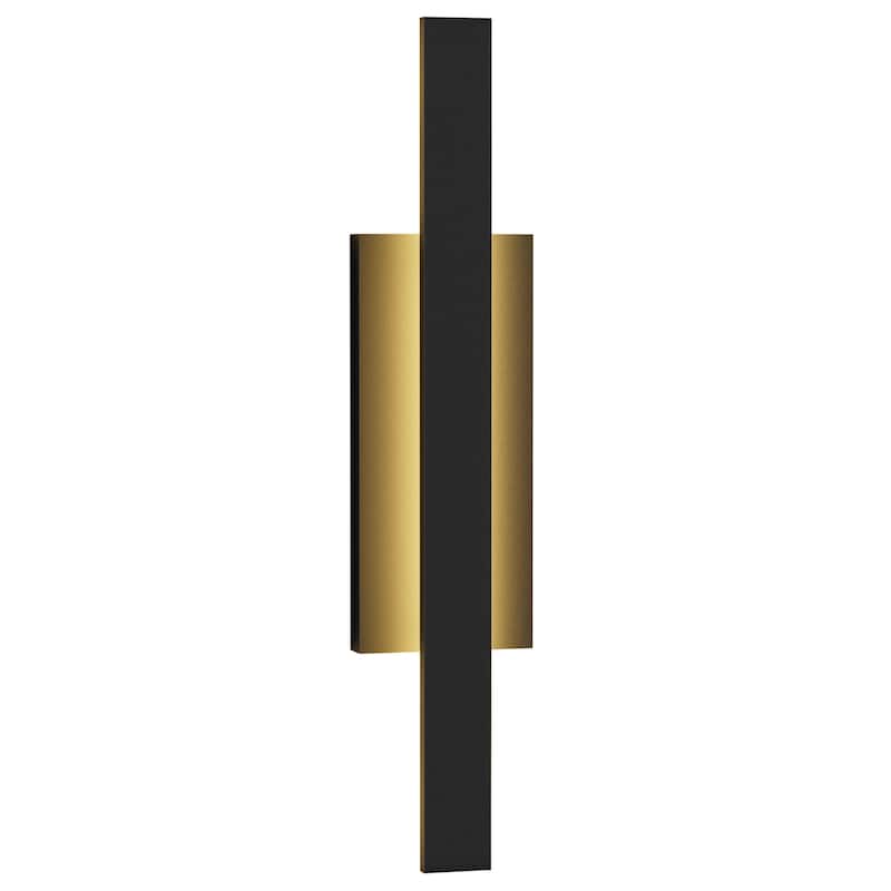 Black Aluminum Integrated LED Outdoor Wall Sconce - 30.7"