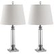 preview thumbnail 5 of 6, SAFAVIEH Lighting 24-inch Zara Crystal Table Lamp (Set of 2) - 12"x12"x24"