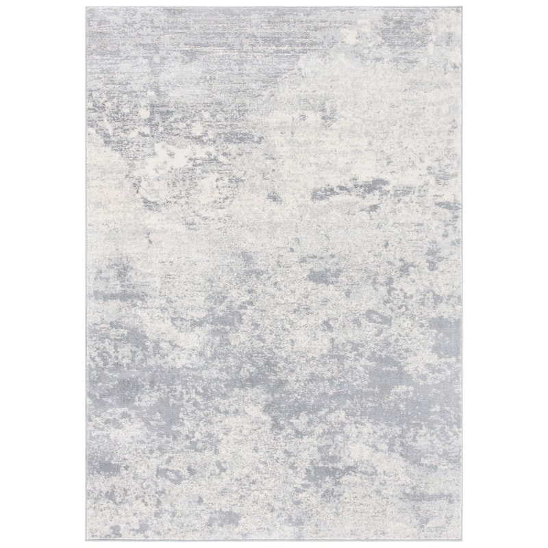 SAFAVIEH Brentwood Malissie Modern Abstract Rug - 4' Square - Grey/Ivory