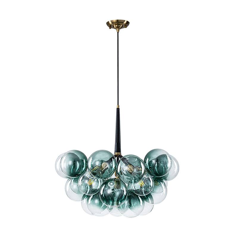6-Light Bold Modern Gradient Glass Cluster Bubble Chandelier - 24.8 in