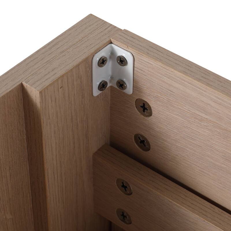 24" Bathroom Vanity Cabinet with 2 Soft-Close Doors, Adjustable Storage Shelves, Freestanding, Eco-Friendly Plywood
