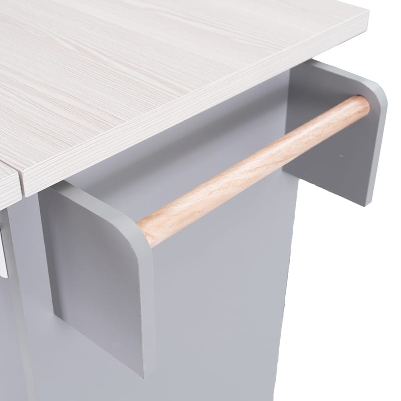 Kitchen Island with Trash Can Storage Cabinet