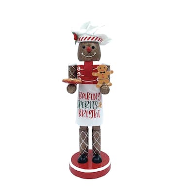 14" Gingerbread "Baking Spirits Bright" Christmas Nutcracker