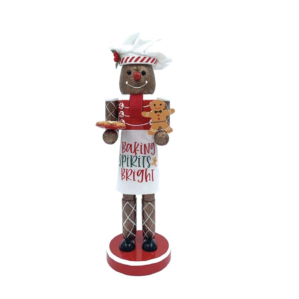 14" Gingerbread "Baking Spirits Bright" Christmas Nutcracker