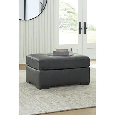 Signature Design by Ashley Brindley Pier Dark Gray Oversized Accent Ottoman