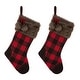 preview thumbnail 22 of 24, Glitzhome 21"L Plush Christmas Stockings 2PK Plaid