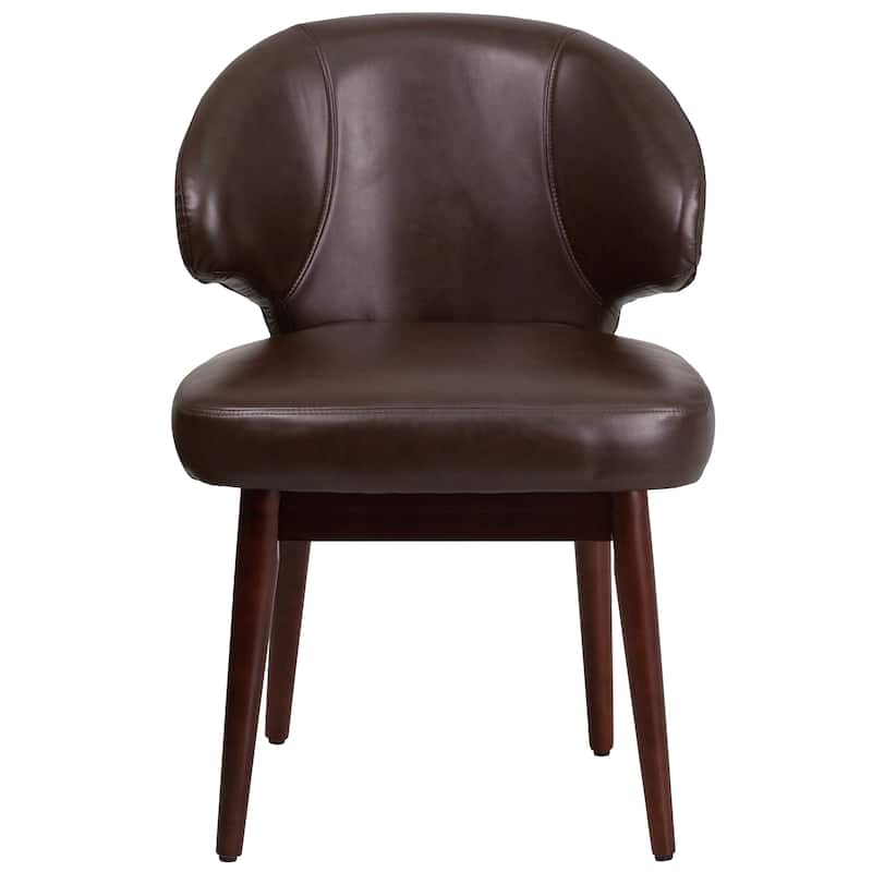 Side Reception Chair with Walnut Legs - 23.5"W x 24"D x 33.75"H