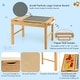 preview thumbnail 3 of 4, Kids Multi Activity Play Table Wooden Building Block Desk w/Paper Roll