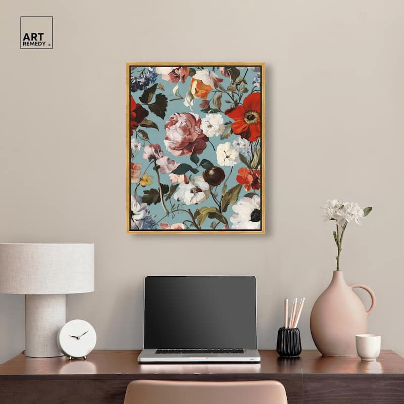 Floral Tapestry I Canvas by Art Remedy