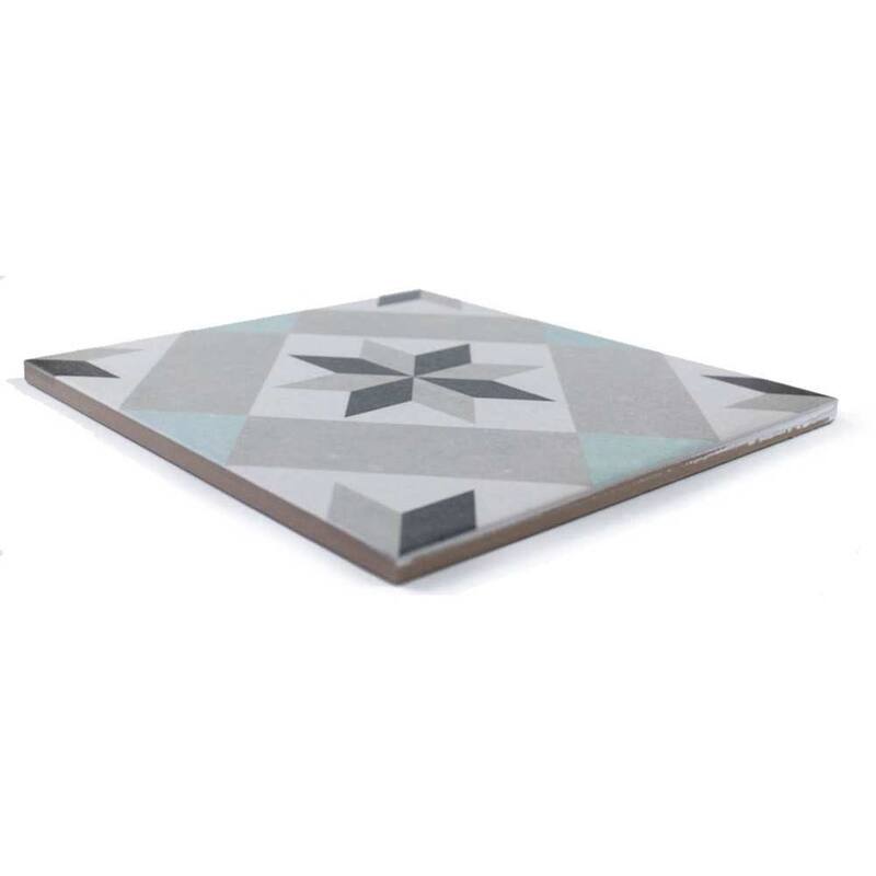 The Tile Life Moon Star 9x9 Pearl Grey Porcelain Floor & Wall Tile
