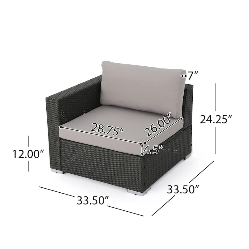 Santa Rosa Outdoor 6-piece Wicker Sectional Sofa by Christopher Knight Home