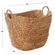 preview thumbnail 19 of 81, Handmade Dried Plant Wicker Contemporary Storage Basket