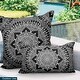 preview thumbnail 17 of 34, Decorative Indoor/Outdoor Reversible Throw Pillows with Insert (Set of 2) Black