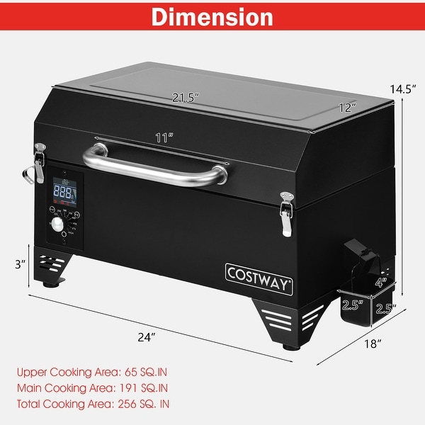 Portable Tabletop Pellet Grill Smoker BBQ w Digital Control System On Sale Bed Bath Beyond 37190766