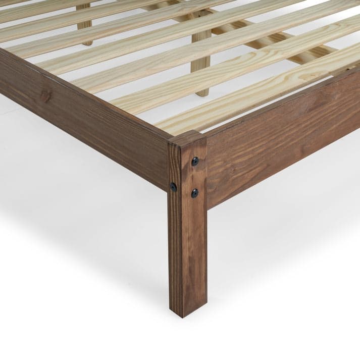 Wood Slatted Queen Size Bed | Furniture Dash