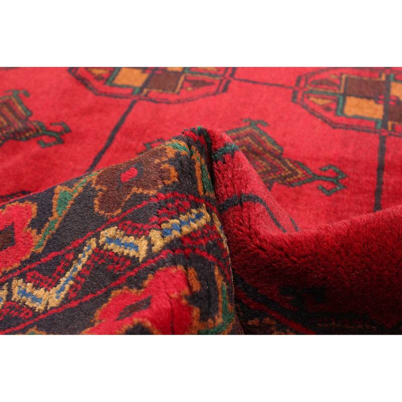 ECARPETGALLERY Hand-knotted Teimani Red Wool Rug - 3'8 x 6'2