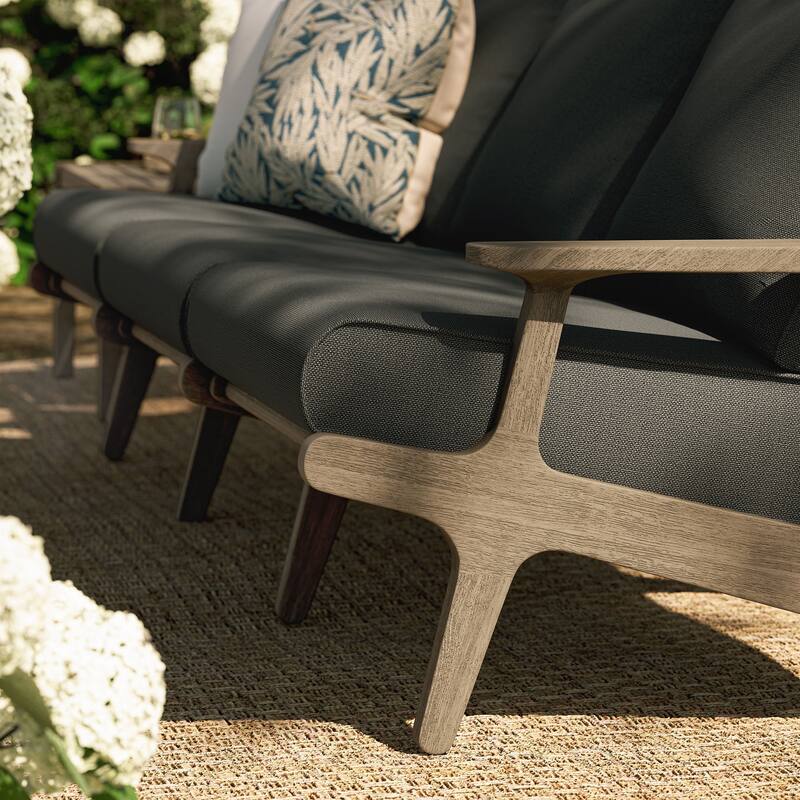 Saratoga Outdoor Patio Teak Sofa