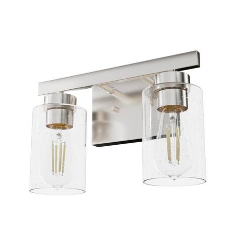 Hunter Hartland Bathroom Vanity Wall Light, Damp Rated - Transitional, Rustic, Contemporary