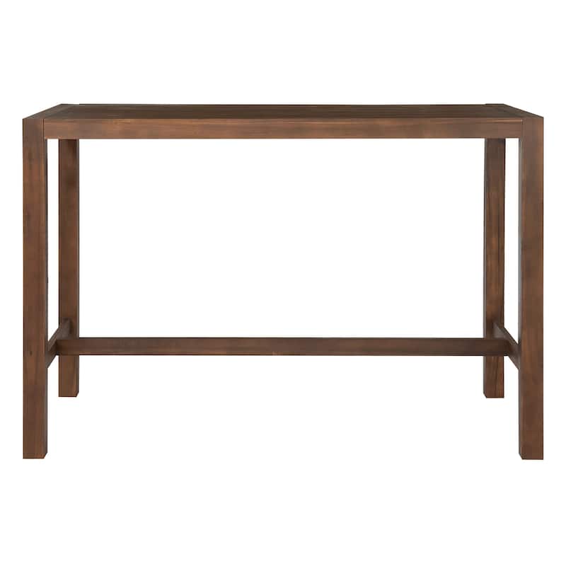 Rustic Patio Bar Set, 5-Piece Outdoor Furniture with Ergonomic Chairs and Solid Wood Tabletop