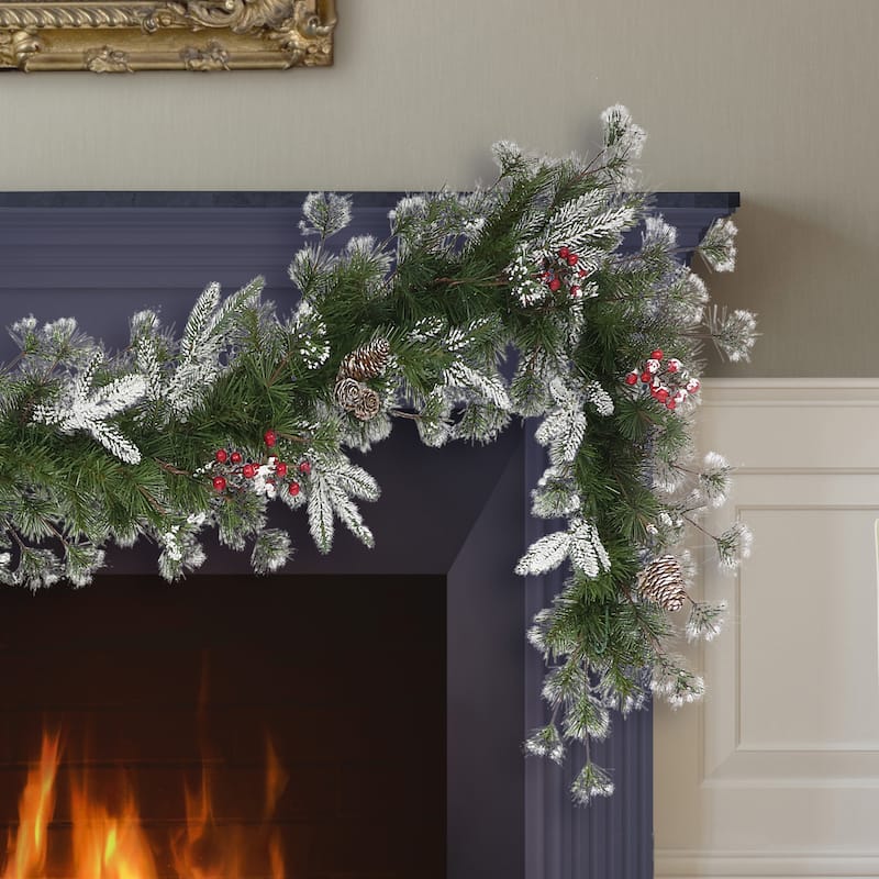 Puleo International 9' x 10" Decorated Garland