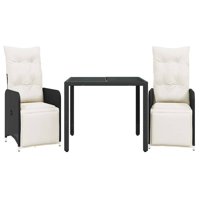 vidaXL Bistro Set Black - 21.5 x 23.0 x 36.2