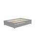 preview thumbnail 14 of 16, Simple Platform Bed Full Size Wood Bed Frame with Twin Trundle and 2 Drawers Suit for Kids Bedroom, No Box Spring Needed Grey