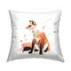 Stupell Red Fox Sitting Minimal Wildlife Nature Printed Throw Pillow by ...