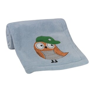 Bedtime Originals Baby League Blue Owl Soft Fleece Baby Blanket
