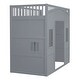 preview thumbnail 11 of 9, Twin Size House Loft Bed With Ladder and Wardrobe