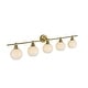 preview thumbnail 2 of 9, Elegant Lighting Collier 5 Light 47" Wide Bathroom Vanity Light with