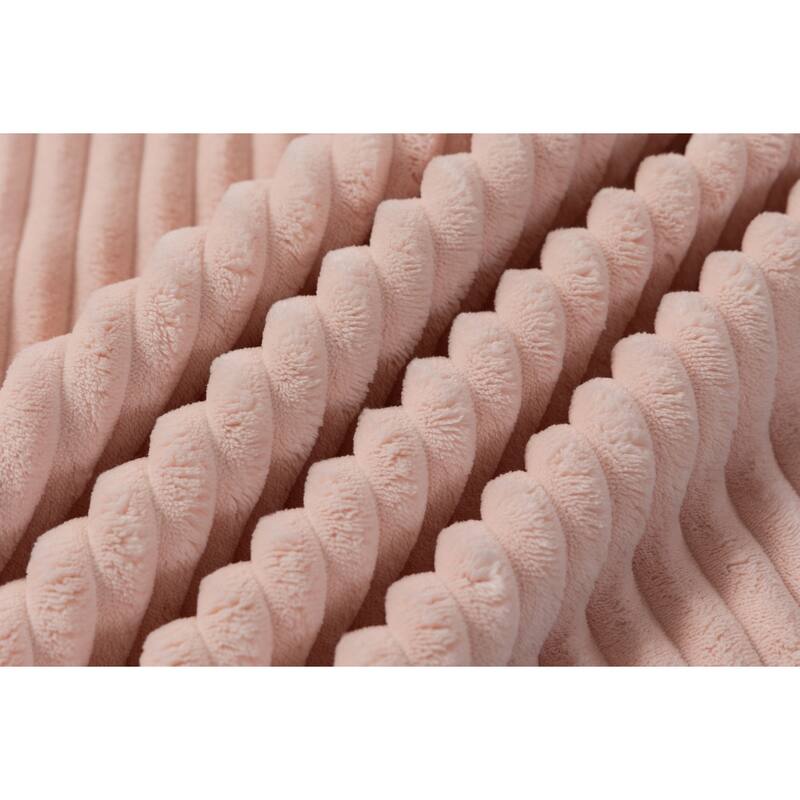 103" L-Shaped Corduroy Boneless Sectional Sofa with Movable Ottoman