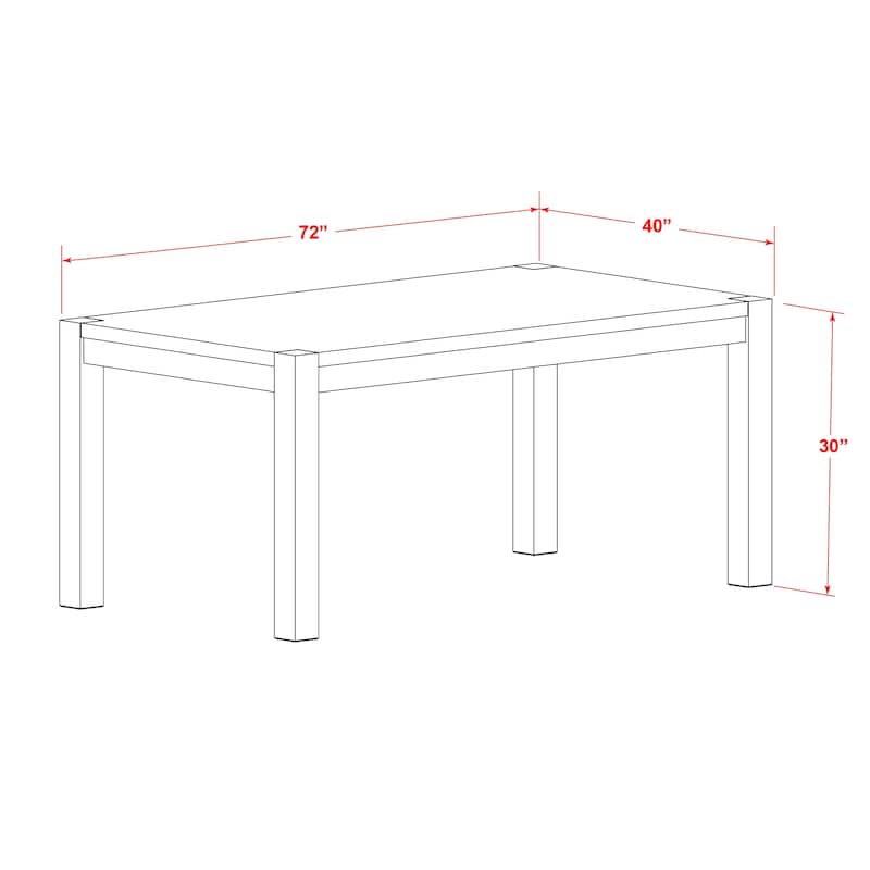 East West Furniture Dining Set Contains a Rectangle Kitchen Table and Chairs, Distressed Jacobean (Pieces Options)