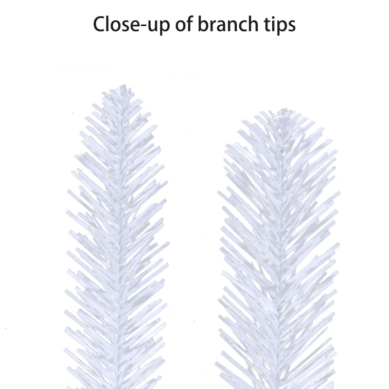 Puleo International Pre-Lit 4.5' Pencil White Fraser Fir Artificial Christmas Tree