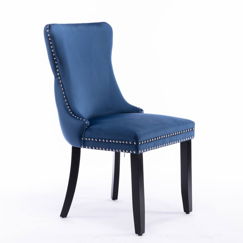 Set of 2 Modern Upholstered Accent Armless Tufted Dining Chairs