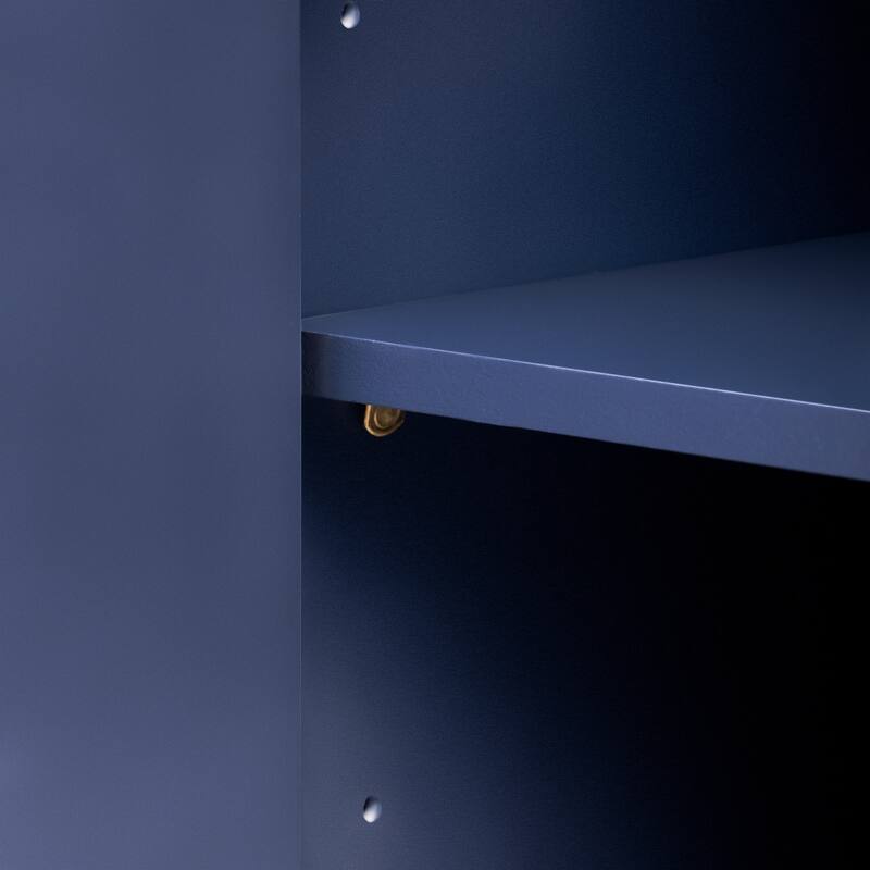 59.8" Sideboard Buffet Cabinet with arched ceiling and 4-door Pine veneer Storage Cabinet with Adjustable Shelves