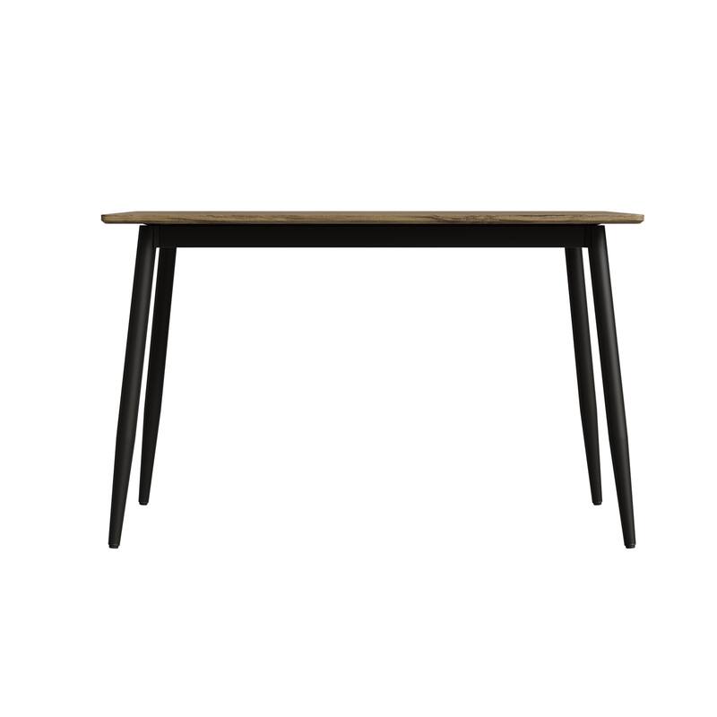 Modern Dining Table with MDF Top, Sturdy Metal Legs, Easy to Assemble - Walnut