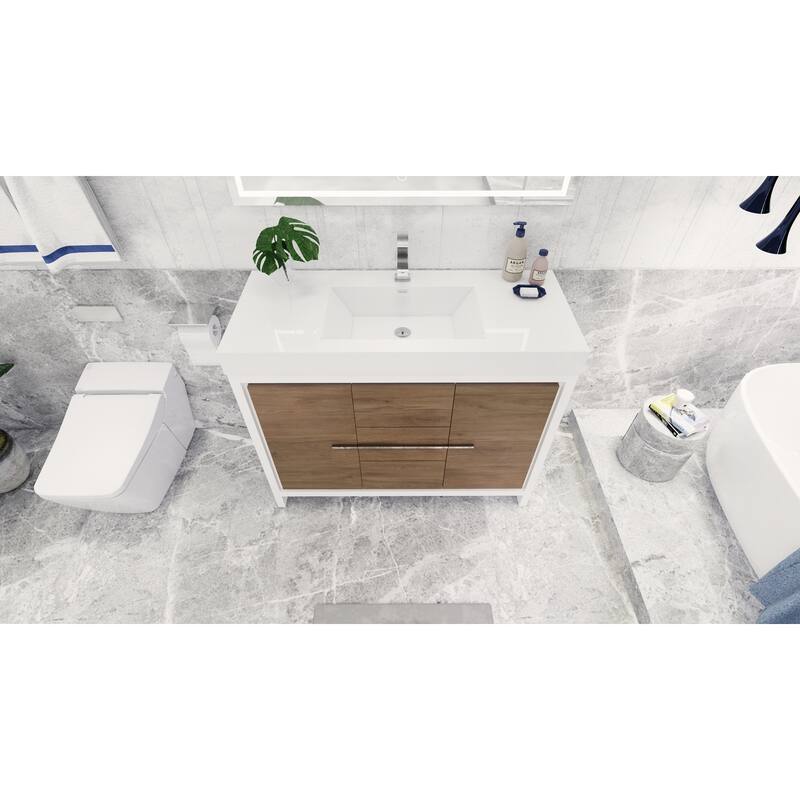 Dove 48'' Freestanding Vanity with Reinforced Acrylic Sink
