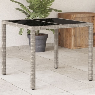 vidaXL Garden Table Set of 4 Light Grey - 35.4 x 35.4 x 29.5