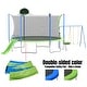 preview thumbnail 2 of 12, 14/16FT Trampoline with Slide, Swings, Basketball Hoop, Safety Net