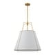 preview thumbnail 6 of 91, Mid Century 4-Light Conical Fabric Shade Lantern Pendant Ambient Light
