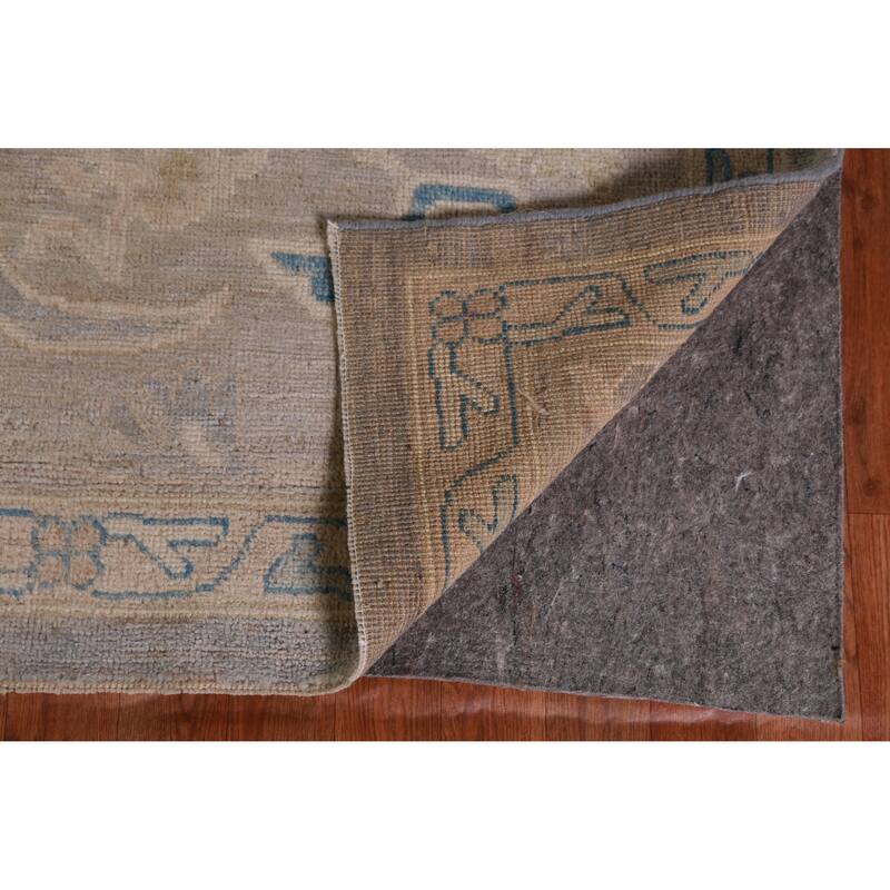 Hand Knotted Oriental 100% Wool Carpet Transitional All-Over Greys & Charcoal Oushak Area Rug - 13' 10'' X 10' 2''