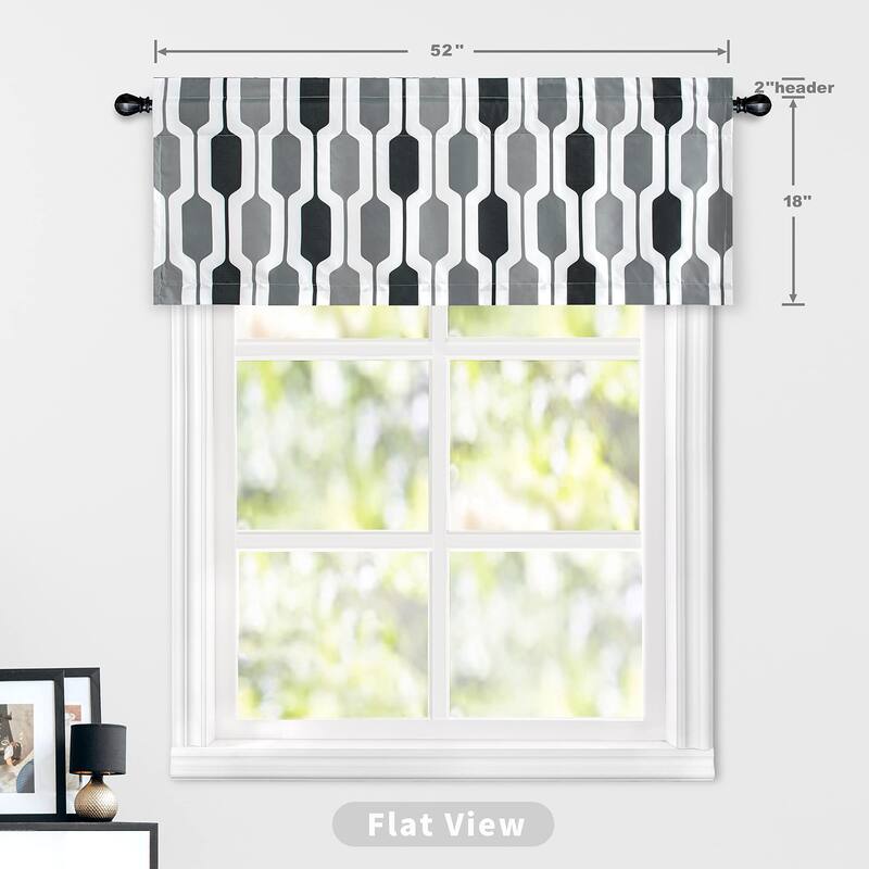 DriftAway Riley Geo Lined Window Curtain Valance