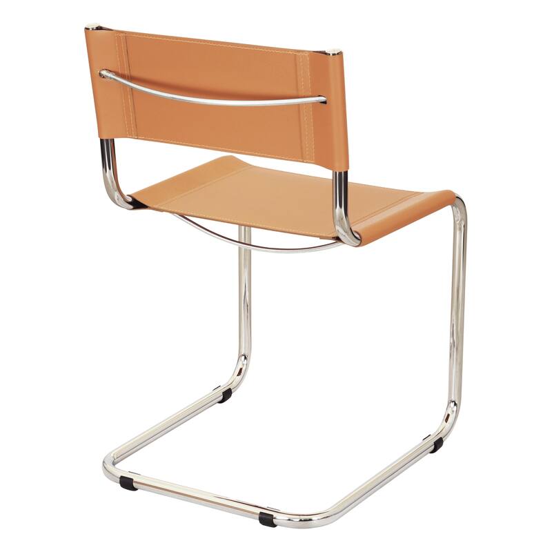 Breuer Chair Company Mart Stam Cantilever Side Chair w/ Chrome Frame (Various Bonded Leather Colors)
