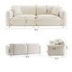 preview thumbnail 8 of 15, Oversized Loveseat Sofa for Living Room